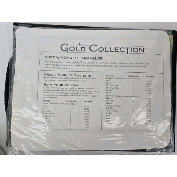 Vtg Dimensions Gold Collection Cross Stitch Kit Windswept Traveler Santa #8477 - Picture 4 of 4